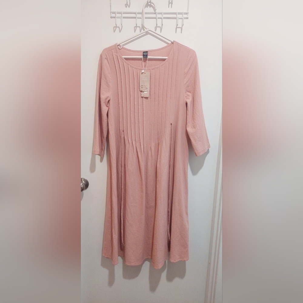 Cotton Pink Women's Dress - Picture 3 of 6